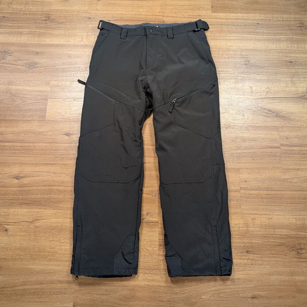 Gerry Snow Pants Mens XL Black Water Resistant Fleece Fleece Lined Outdoor Ski